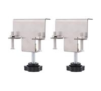 2PCS Cabinet Clamps, Drawer Clamps, Stainless Steel Non-Slip Drawer Front Mounting Clamps for precise alignment and secure fastening in woodworking. (Silver)