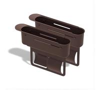 2pcs Caja de Almacenamiento del Asiento, para Ford Fiesta 2017-2024 MK8 Caja de Almacenamiento retráctil, Doble de Capacidad, fácil de Instalar,C Brown