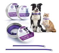 2Pcs Calmante Halskette für Hunde und Katzen LIUCONGBD verstellbare Pheromon Haustiere Halskette hält 60 Tage, Alivio Angst Stress Separation Berberuhigendes Halskette passt für kleine mittlere groß