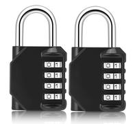 2Pcs Candado Combinacion, Candado Taquilla Gimnasio de Acero Inoxidable, Candado Numerico, Candados de Combinación 4 Cifras, Candado Impermeable para Taquillas Maleta Viaje (Estilo B)