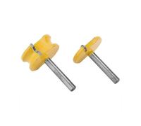 2pcs Canoe Flute & Bead Router Bit Set - Cemented Carbide Woodworking Cutting Tools with 1/4 inch Shank for Precision Crafting