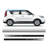 2PCS Car Both Side Door Stickers, For Kia Soul DIY Auto Accessories Skirt Stripes Graphics Decoration Vinyl Film Decals