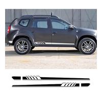 2PCS Car Door Side Long Stripe PVC Stickers, For Renault Dacia Duster Logan Sandero Auto Accessories Vinyl Film Decor Decals