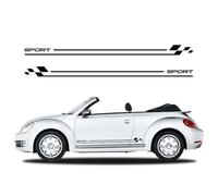 2PCS Car Door Stripe Stickers Vinyl Film Racing Style Decal, For VW, For Beetle 2015 2009, For Cabriolet Auto Tuning Accessories