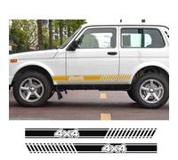 2Pcs Car Long Side Stripes Sticker Vinyl Film Auto DIY Decals, For Lada, For NIVA 4X4 Automobiles Decoration Car Tuning Accessories