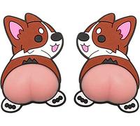 2pcs Car & Mobile Anti-Collision Stickers Cute Cartoon Animal Car Door Bumper Protector Sticker 3D Silicona Butt Car Anti-Scratch Funny Soft Sticker Accesorios de decoración del cuerpo del coche