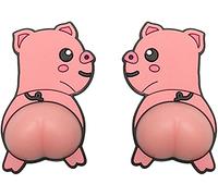 2pcs Car & Mobile Anti-Collision Stickers Cute Cartoon Animal Car Door Bumper Protector Sticker 3D Silicona Butt Car Anti-Scratch Funny Soft Sticker Accesorios de decoración del cuerpo del coche