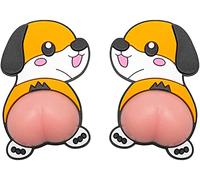 2pcs Car & Mobile Anti-Collision Stickers Cute Cartoon Animal Car Door Bumper Protector Sticker 3D Silicona Butt Car Anti-Scratch Funny Soft Sticker Accesorios de decoración del cuerpo del coche