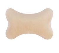 2PCS Car Neck Headrest Pillow High-resilience Memory Foam Seat Breathable Velvet Head And Support For Sleep para Conducir(Beige)