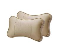 2PCS Car Neck Pillow Removable Cover Soft Rest Easy Installation Auto Accessories Breathable Driving Travel Support para Conducir(Beige)