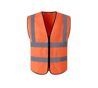 2pcs Car Reflective Safety Vest Fluorescent Mesh Emergency Strip Cycling High Visibility Jackets Para Correr(Orange-1)