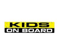 2PCS Car Sticker KIDS ON BOARD Funny Sticker Decal Child Safety Bumper Window Warning Sign JDM Car Styling 15cm x 3cm