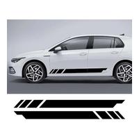2Pcs Car Stickers, For VW, For Golf 8 7 5 4 6 GTI R MK8 MK7 MK5 MK6 MK4 Door Side Racing Style Vinyl Decal Auto Accessories