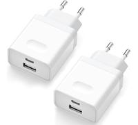 2Pcs Cargador USB C, Enchufe 20W Replacement for iPhone 16 15 14 13 12 11 Pro MAX SE XS XR 8 7 Plus Mini SE, Galaxy, Pixel. Carga Rapida Tipo C Charger Movil Adaptador Multi Cabezal Corriente Wufuera