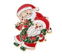 2pcs Cartoon Santa Pins Christmas Pin Brooch for Women Men Boys and Girls Party Decorations