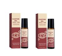 2pcs Castor Oil Roll, On Frankincense Essential Oil for Soothing Dark Circles and Puffiness Skin Moisturize and Firm