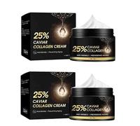 2PCS Caviar Collagen Anti Wrinkle Face Cream Hyaluronic Acid Hydrating Reduce Fine Lines Skincare Products