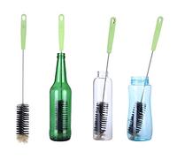 2PCS Cepillo de Botellas,Cepillo de Limpieza con Largo Mango Ideal Para Limpiar Botellas de cerveza estrecha, Cepillo Flexible con Gando para Jarra, Kombucha,Termos,Carafes(2PCS)