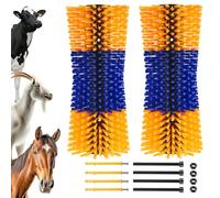 2Pcs Cepillo Rascador Caballo, Cepillo para Vacas, Diseño curvo que se adapta a la forma del cuerpo de vacas y caballos, Cepillo de Masaje para Aliviar la Picazón en Mascotas como Vacas y Ovejas