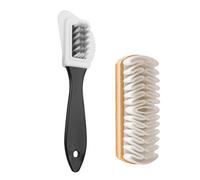 2PCS Cepillo Zapatos Ante, Cepillo para Gamuza, Cepillo de Limpieza de 4 Caras Multifuncional, de Calidad para Nubuk y Ante, Cerdas de Latón, Limpia y Da un Cepillado