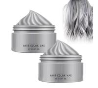 2PCS Cera de Color Para el Cabello, Tinte de Cabello Temporal Mujer y Hombre modelado temporal de una sola vez Cera natural del teñido de pelo del color,Para Fiestas, Cosplay HAIR STYLING AGENT