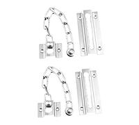 2pcs Cerradura de puerta de seguridad Cadena antirrobo Cadena de puerta antirrobo de alta resistencia, para la seguridad de la puerta interior.