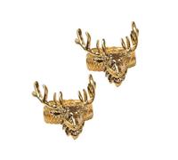 2pcs Christmas Deer Curtain Buckle Reindeer for Head Tiebacks Holdback Window Curtain Fastener Clamp for Christmas Ornaments Home Decor