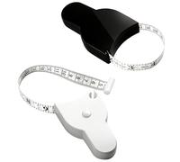 2pcs Cinta Métrica Retráctil para el Cuerpo,Tamaño de Doble Cara Cinta Metrica Corporal con Botón de Bloqueo,para Suturas, Cintura, Caderas, Brazos, Muslos y Pantorrillas (Negro y Blanco)