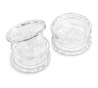 2PCS Clear Manual Garlic Twister and Ginger Mincer Tool, Manual Garlic Twister and Crusher for Garlics, Onion, Ginger, Chili, Herbs, Nuts (S,2PCS)
