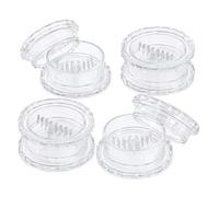 2PCS Clear Manual Garlic Twister and Ginger Mincer Tool, Manual Garlic Twister and Crusher for Garlics, Onion, Ginger, Chili, Herbs, Nuts (L,4PCS)