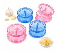 2Pcs Clear Manual Garlic Twister And Ginger Mincer Tool, Manual Garlic Twister & Masher, Garlic Twist Crusher for Garlics, Onion, Ginger, Nuts ，B*2+C*2