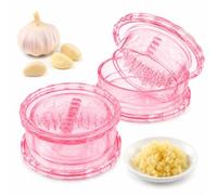 2Pcs Clear Manual Garlic Twister And Ginger Mincer Tool, Manual Garlic Twister & Masher, Garlic Twist Crusher for Garlics, Onion, Ginger, Nuts ，C*2