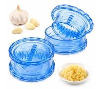 2Pcs Clear Manual Garlic Twister And Ginger Mincer Tool, Manual Garlic Twister & Masher, Garlic Twist Crusher for Garlics, Onion, Ginger, Nuts ，B*2