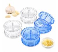2Pcs Clear Manual Garlic Twister And Ginger Mincer Tool, Manual Garlic Twister & Masher, Garlic Twist Crusher for Garlics, Onion, Ginger, Nuts ，A*2+B*2