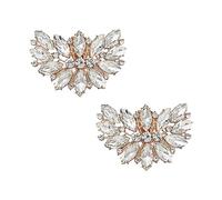 2PCS Clips de Zapato de Cristal con Forma de Flor, Clips de Hebillas de Zapatos de Diamantes Nupcial Lujo, Bling Clips Decorativos Desmontables Joyería Clips para Zapatos Ropa Bufanda Bolso Sombrero