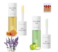 2Pcs Clovey Korean Lip Oil Stain,Clovey Tinted Lip Glow Oil,24-Hour Hydration & Plumping Effect,Waterproof,No Peel Off,Smooth Glide Application (05+06, SIZE)