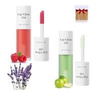 2Pcs Clovey Korean Lip Oil Stain,Clovey Tinted Lip Glow Oil,24-Hour Hydration & Plumping Effect,Waterproof,No Peel Off,Smooth Glide Application (01+06, SIZE)