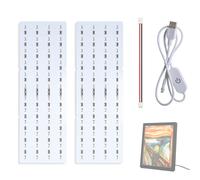 2PCS CMYK Lithophane LED Backlight Board Kit Compatible with Bambulab A1/A1 mini/P1/P2S/X1C/H2D Impresoras 3D,Placa luminosa PCB con Cable Alimentación USB para Modelos Fotográficos Impresos 3D