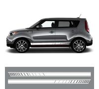2PCS Coches Ambas Pegatinas para Las Puertas Laterales, para Kia Soul Accesorios DIY para Coches Falda Rayas Gráficos Decoración Vinilo Película