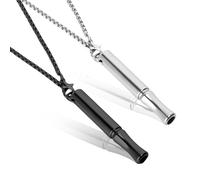 2Pcs Collar de Alivio de Ansiedad Portátil, Atención Plena de Acero Inoxidable, Collar de Respiración Anapana de Acero de Titanio para Dejar de Fumar Hombres Mujeres