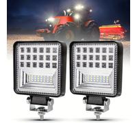 2pcs Combo de Faros LED Spot Flood para Tractor ATV Offroad Coche Moto Auto, Barra de Luz LED Cuadrada, Faros Antiniebla de Conducción Súper Brillantes, Sin Batería