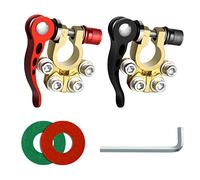 2Pcs Conectores Terminales Batería, 4 Terminales Bornes de Batería de Liberación Rápida Abrazadera de Batería Positiva Negativa para Coches Camiones Autobuses Caravana Autocaravana