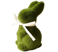 2PCS Conejito Musgo Mini Pascua Figura Espuma Compacta Decorativa Estante Mesa Centro TV Ventana 52x57x97 Cm 6g Decoración Festiva Cozy Simboliza Bendiciones Regalo Significativo