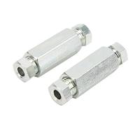 2pcs Configuración de Conectores de Tubería de Freno 3/8 Pulgadas Reemplazo de Tuercas Femeninas en Línea para Autos Británicos de EE. UU. Pre 1980 Los Sindicatos Se Usan