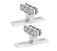2pcs Conjunto de tranvía de 6 ruedas para rodillo de tranvía de polipoltura eléctrica PA200 -PA1000 para 1-5/8 pulgadas o un canal de puntal más alto 255 kg