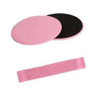 2PCS Core Sliders,Discos de Deslizamiento,Fitness Discos Deslizantes,Equipo de Entrenamiento de Cuerpo Completo,para Ejercicios en el Hogar,Corporal Pérdida de Peso,Viene con una Banda Elástica