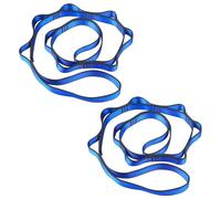 2PCS Correas de Extensión para Yoga y Hamaca de Yoga,Correa de Escalada Fuerte,110 cm Cadena de Margarita Ajustable,Daisy Chains Extensión Correa para Estiramiento,Pilates, Fitness-Azul