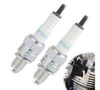 2pcs CR7HSA/C7HS Bujía Reemplaza, para Scooters, Ciclomotores y Motocicletas - Roscado de 10 mm, Bujias Coche Gasolina, para Mejorar el Rendimiento del Motor y Una Ignición Eficiente