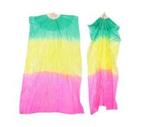 2pcs Creative Long Silk Dancing Fans Exquisite Color Fan Veils Belly Dance Fans for Decor