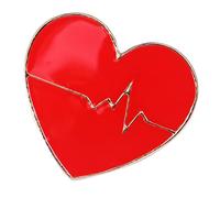 2pcs Creative Nurse Doctor Brooches Red Love Pins Alloy Collar Buttons Stylish Clothing Accessory
